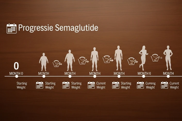 Weight loss timeline calendar with semaglutide