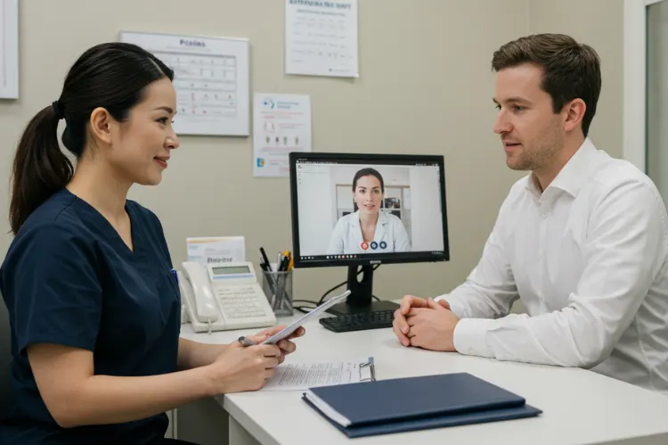 A small clinic owner discussing affordable medical.