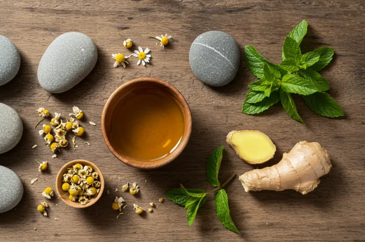 A comforting, minimalist flat-lay of natural IBS.