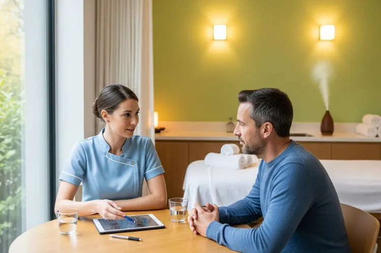 Therapist client consultation massage safety