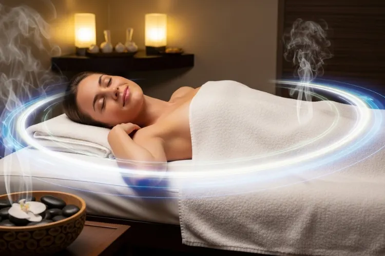 Relaxed body lightness massage spa