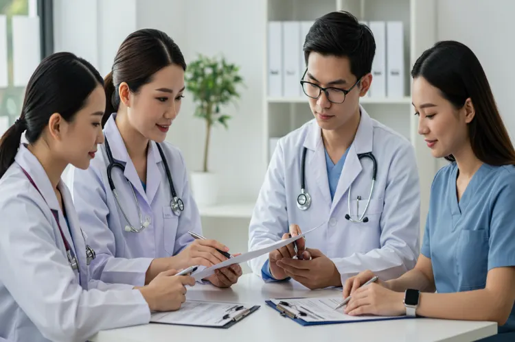 A professional doctor or medical director.