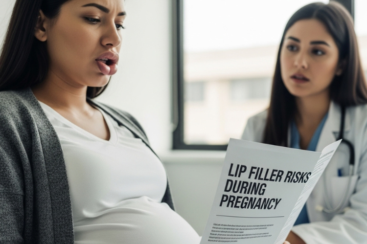 There is no clinical evidence proving that lip fillers are safe for pregnant women. 